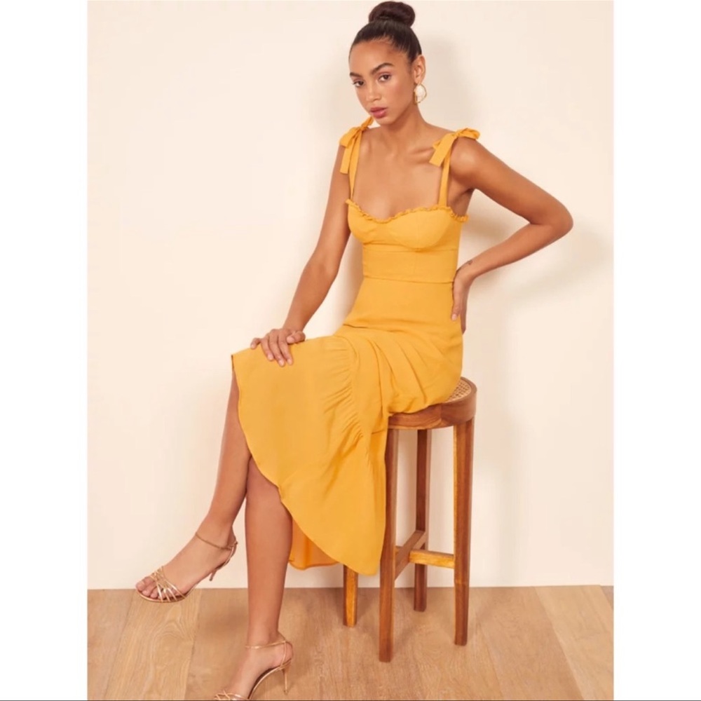 Reformation yellow Nikita dress